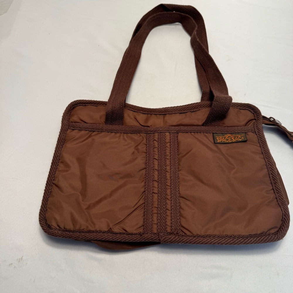 Same Space Sac Tote Bag Brown Shoulder Bag 12x8 Brown‎ Nylon Travel